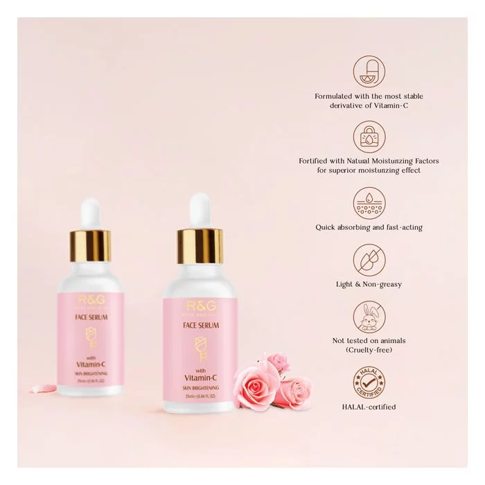R&G Vitamin C Face Serum for Skin Brightening - Help Reduce Fine Lines, Wrinkles, Dark Spots, Evens Skin Tone and Promotes Visibly Radiant, Smoother & Healthier Looking Skin - Image 4