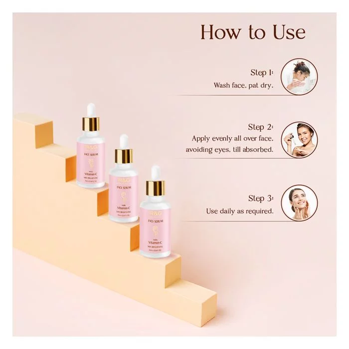 R&G Vitamin C Face Serum for Skin Brightening - Help Reduce Fine Lines, Wrinkles, Dark Spots, Evens Skin Tone and Promotes Visibly Radiant, Smoother & Healthier Looking Skin - Image 5