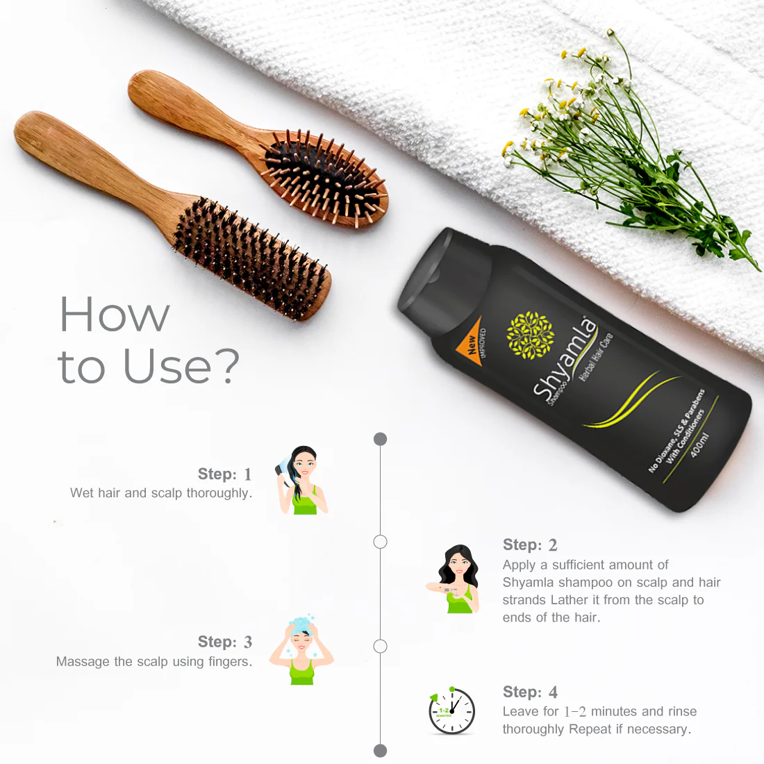 Shyamla Shampoo & Oil for Herbal Hair Care - Provides Essential Nutrients to Your Hair - Prevents Hair Fall, Reduces Split Ends & Improves Overall Hair Health - Image 6
