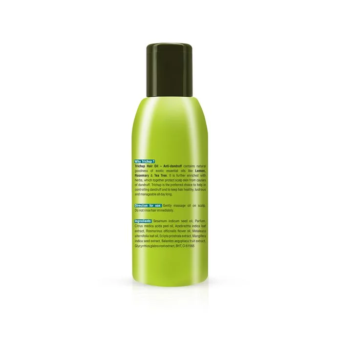 Trichup Anti Dandruff Oil - Enriched with Rosemary, Lemon & Tea Tree - Lubricate & Conditions the Scalp - Helps to Prevent Flakes & Improves Scalp Health - 100ml (Pack of 2) - Image 5