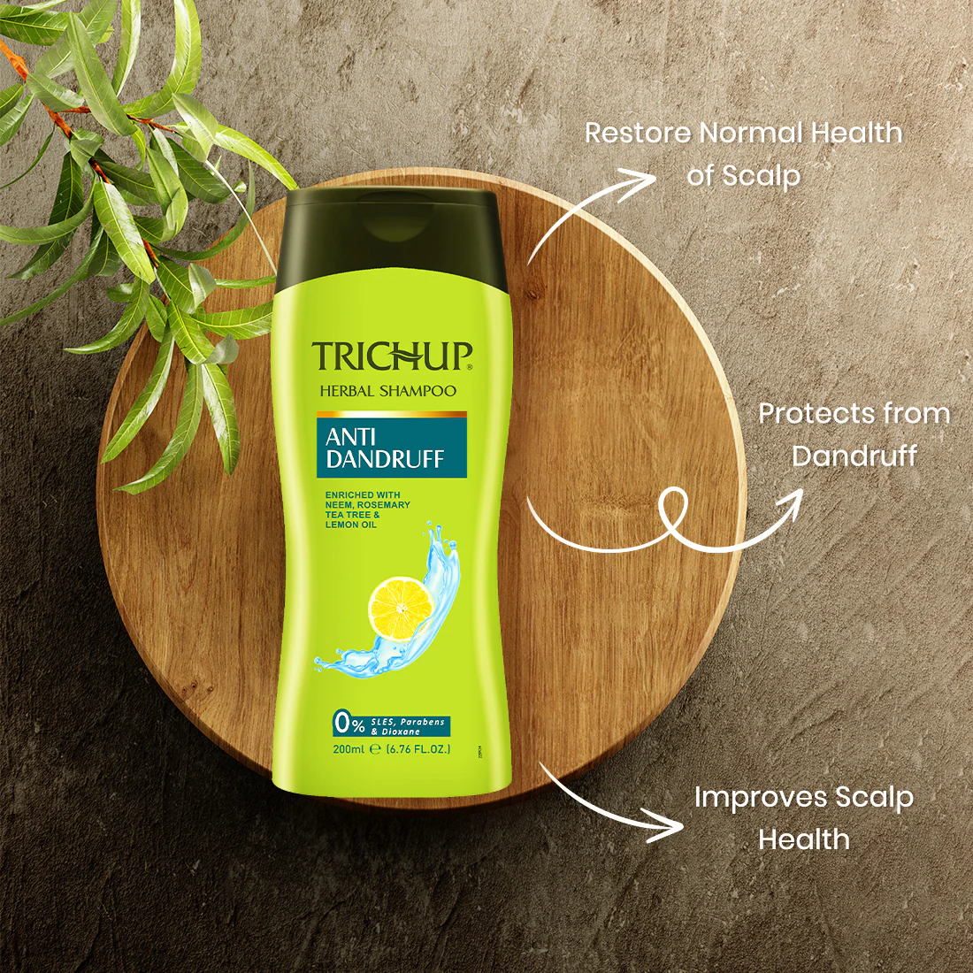 Trichup Anti-Dandruff Shampoo & Oil Kit - Infused with Neem, Rosemary & Tea Tree - Protects Your Scalp Skin From Causes of Dandruff & Improves Your Overall Scalp Health - Image 3