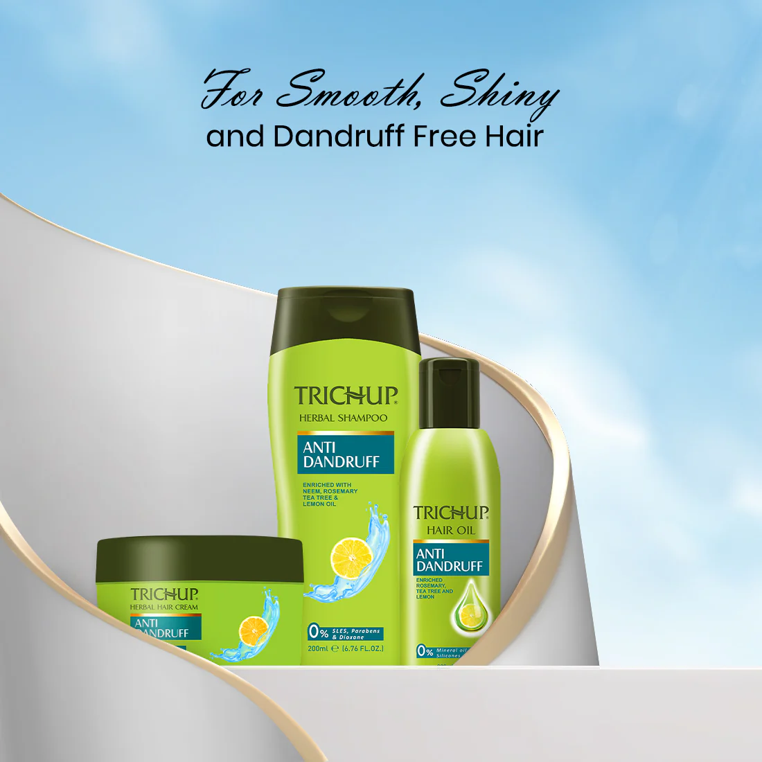 Trichup Anti-Dandruff Shampoo & Oil Kit - Infused with Neem, Rosemary & Tea Tree - Protects Your Scalp Skin From Causes of Dandruff & Improves Your Overall Scalp Health - Image 8