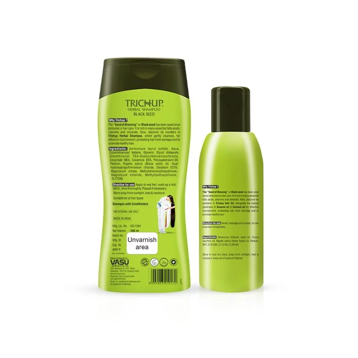 Trichup Black seed Oil & Shampoo - Helps to Prevent Premature Greying of Your Hair - Effectively Nourishes & Strengthening Your Hair and Preserve Elasticity - Image 8