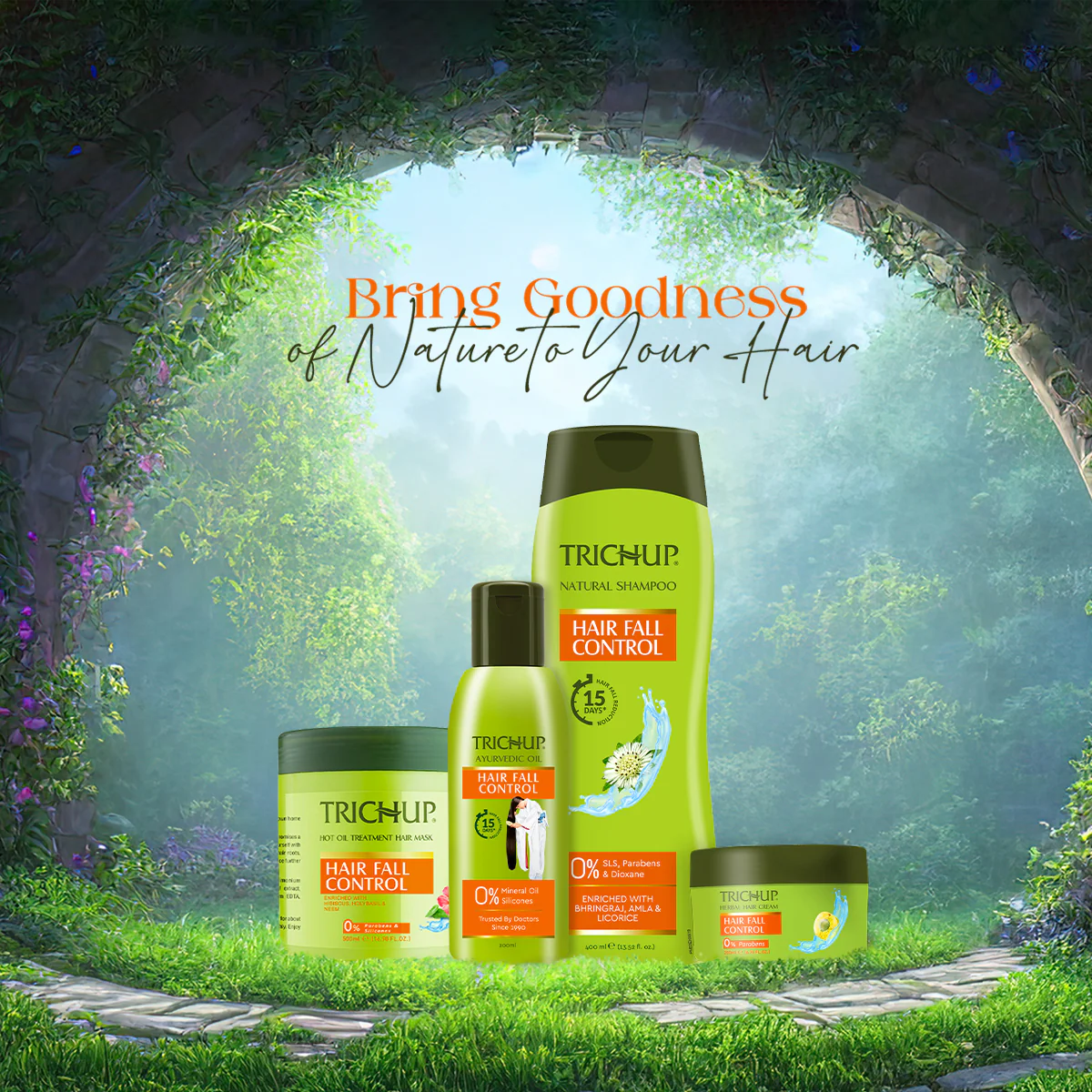 Trichup Hair Fall Control Natural Shampoo - Enriched with Bhringraj - Cleanse Your Hair Effectively & Protect From Breakage - Get Healthy & Shiny Hair All Day Long - Image 15