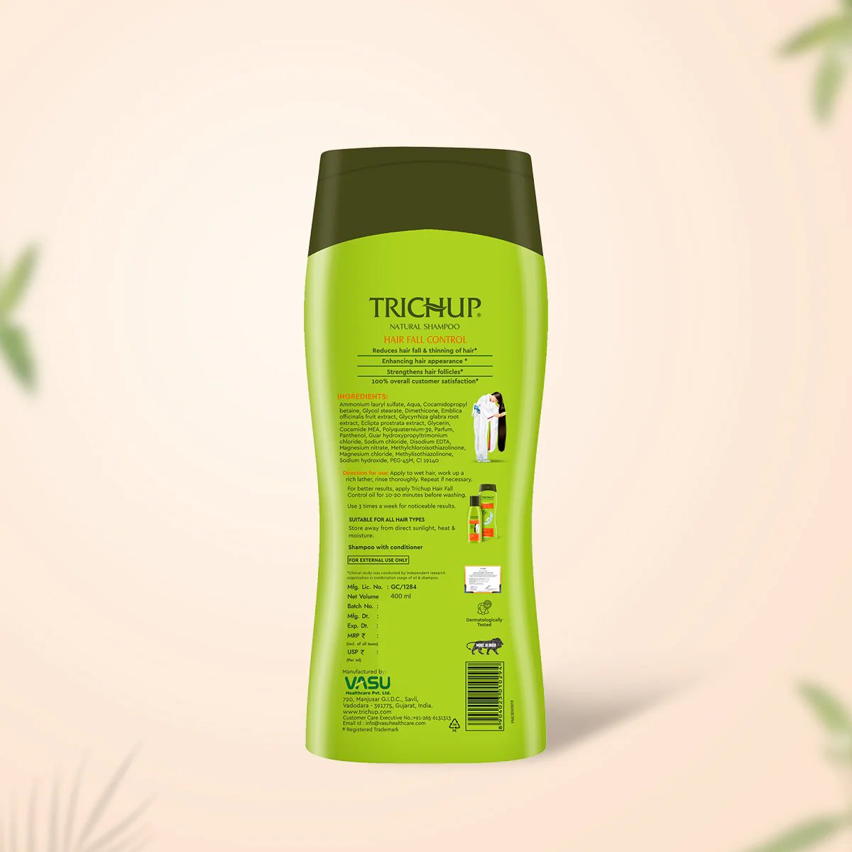Trichup Hair Fall Control Natural Shampoo - Enriched with Bhringraj - Cleanse Your Hair Effectively & Protect From Breakage - Get Healthy & Shiny Hair All Day Long - Image 16