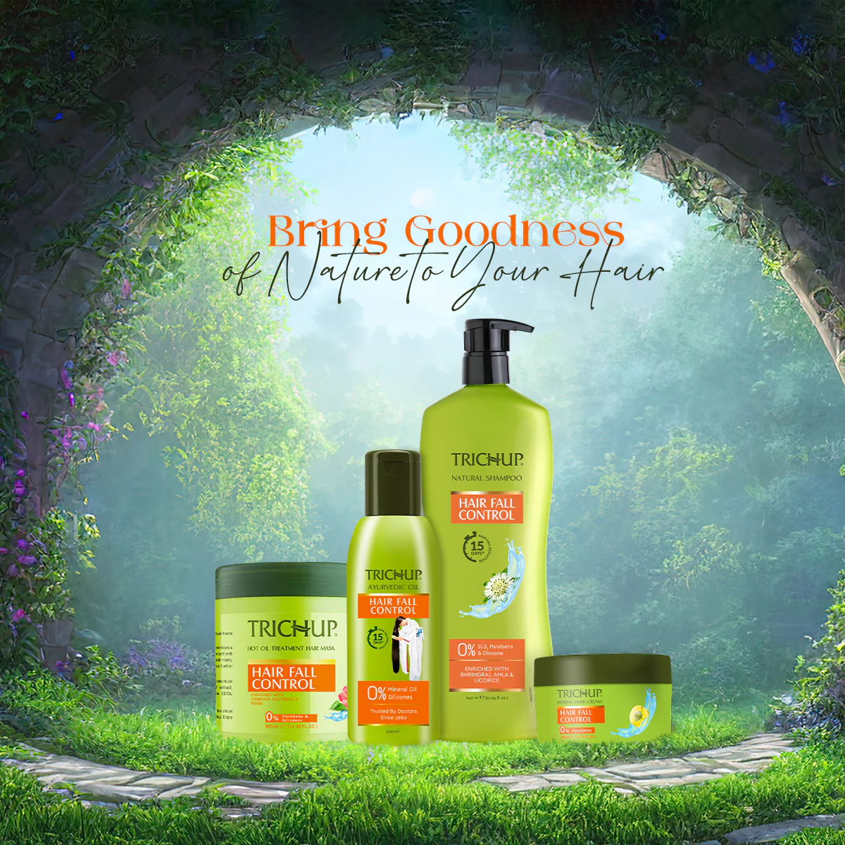 Trichup Hair Fall Control Natural Shampoo 640ml - Enriched with Bhringraj - Cleanse Your Hair Effectively & Protect From Breakage - Get Healthy & Shiny Hair All Day Long - Image 9