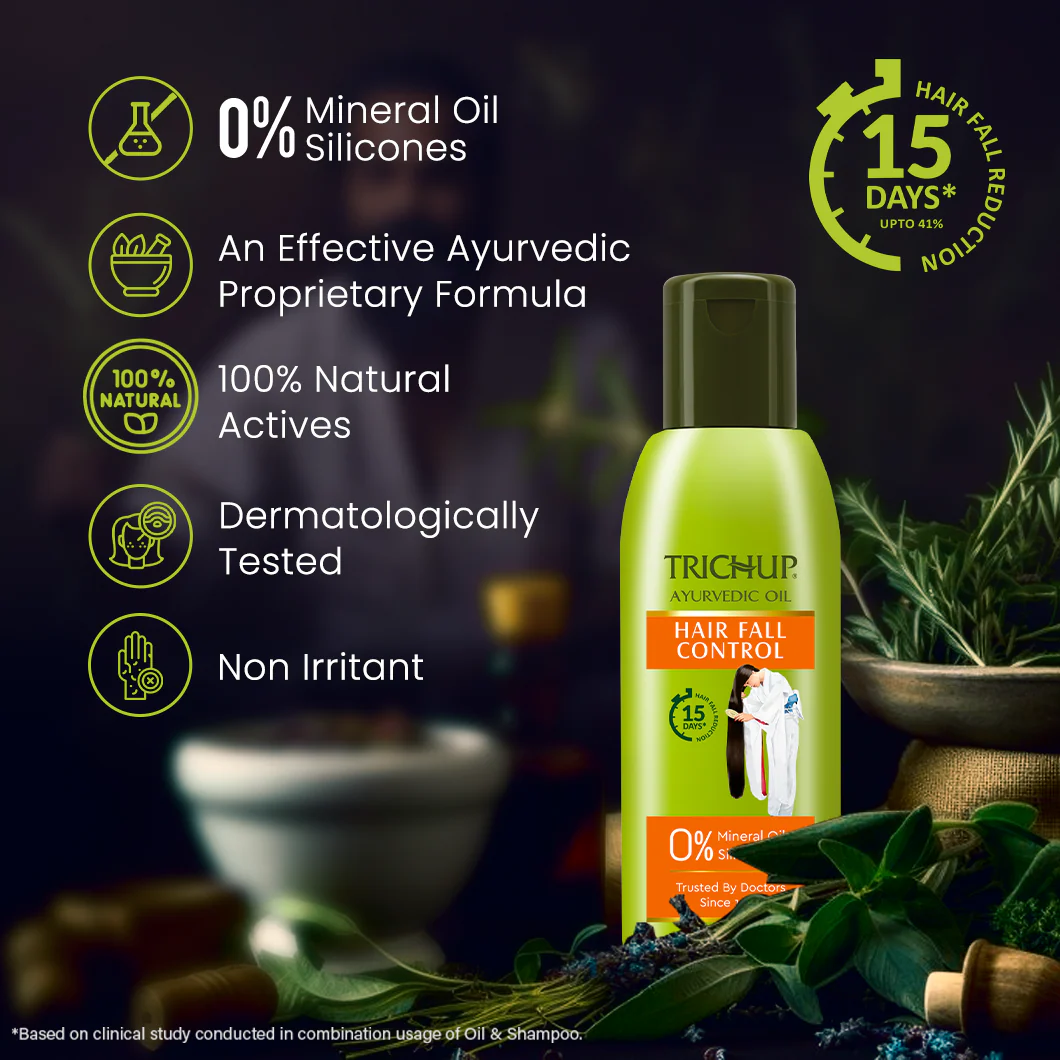 Trichup Hair Fall Control Oil(200ml), Shampoo(200ml) & Cream(200ml) - Image 14