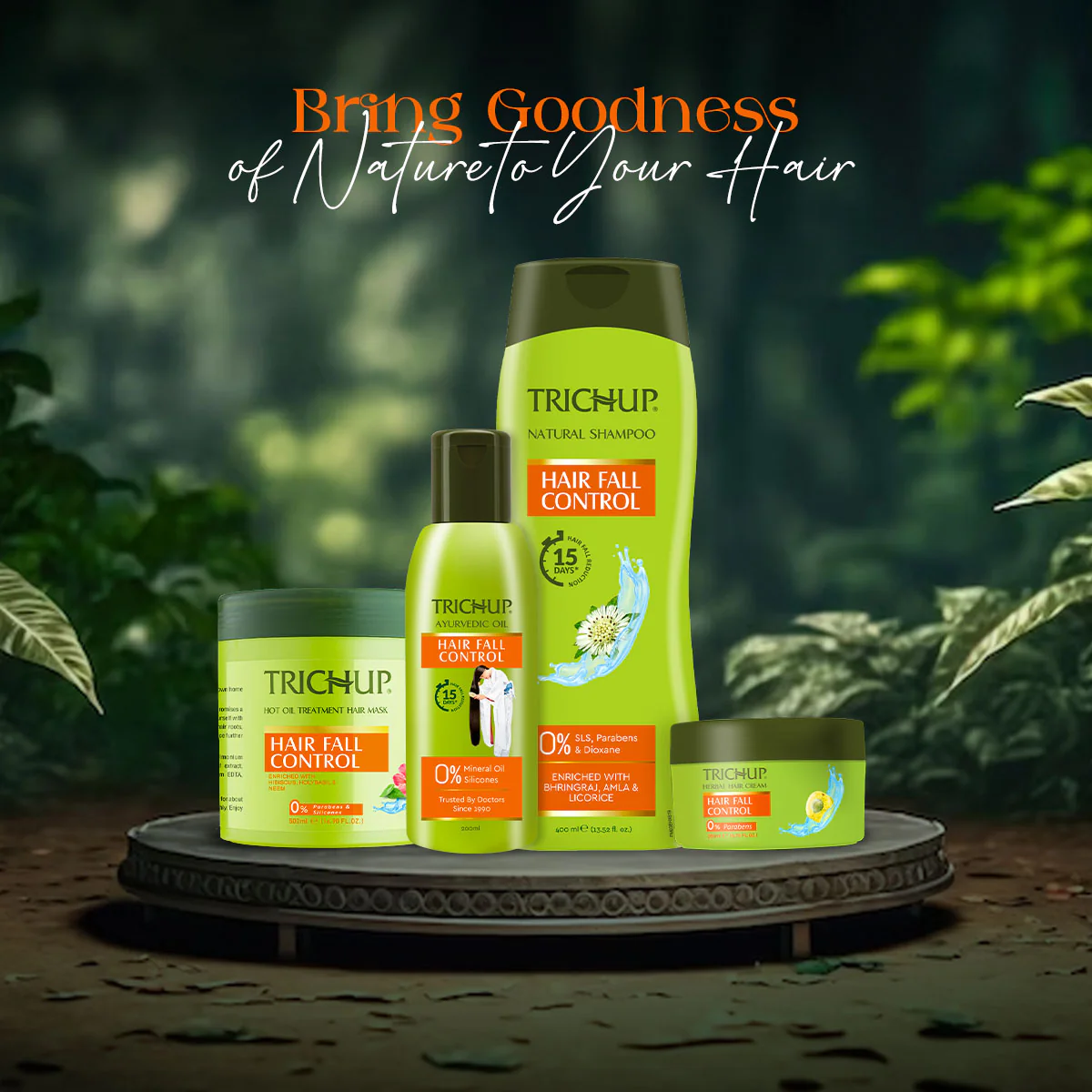 Trichup Hair Fall Control Oil(200ml), Shampoo(200ml) & Cream(200ml) - Image 17