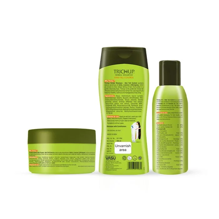 Trichup Hair Fall Control Oil(200ml), Shampoo(200ml) & Cream(200ml) - Image 18