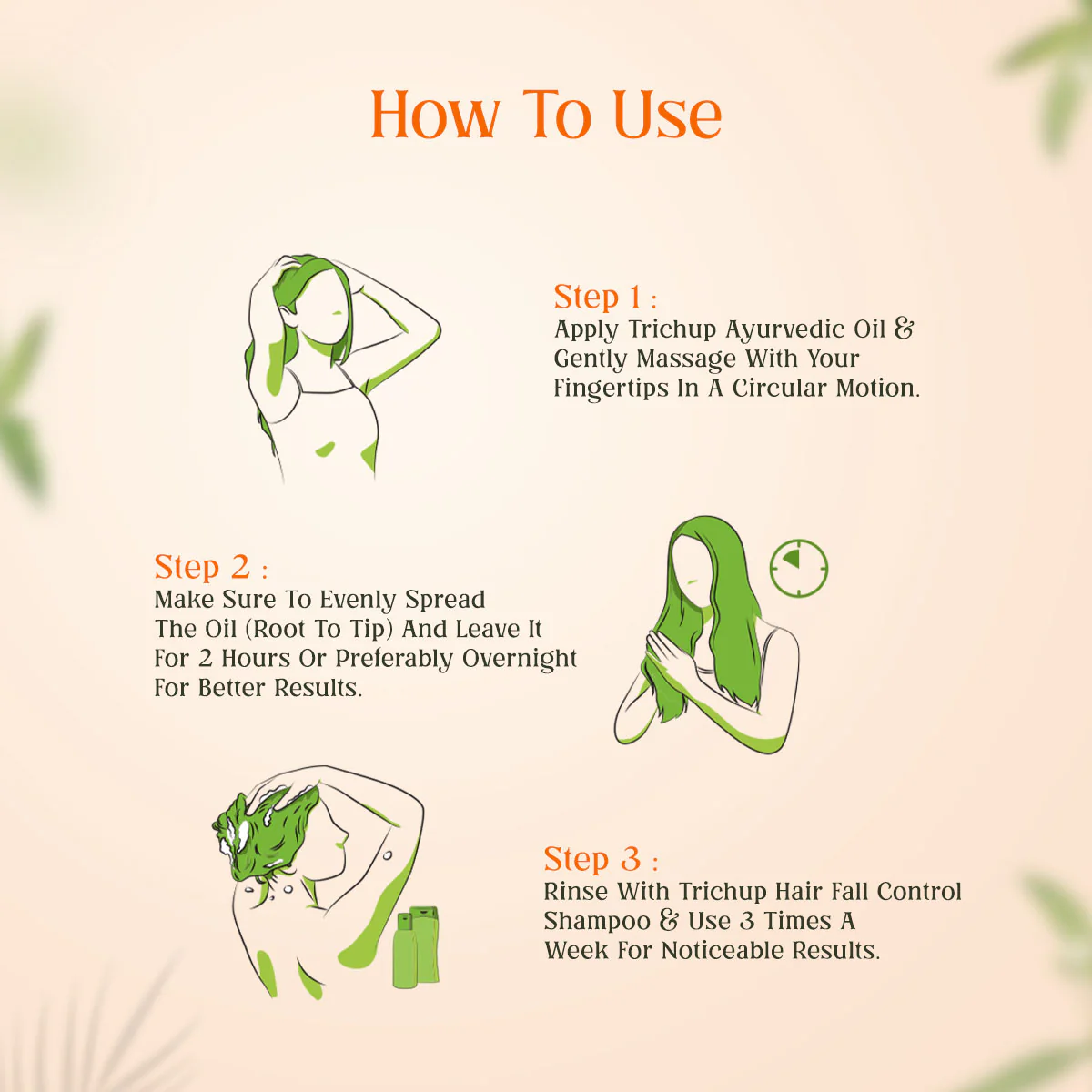 Trichup Hair Fall Control Oil(200ml), Shampoo(640ml) & Cream(200ml) - Image 11