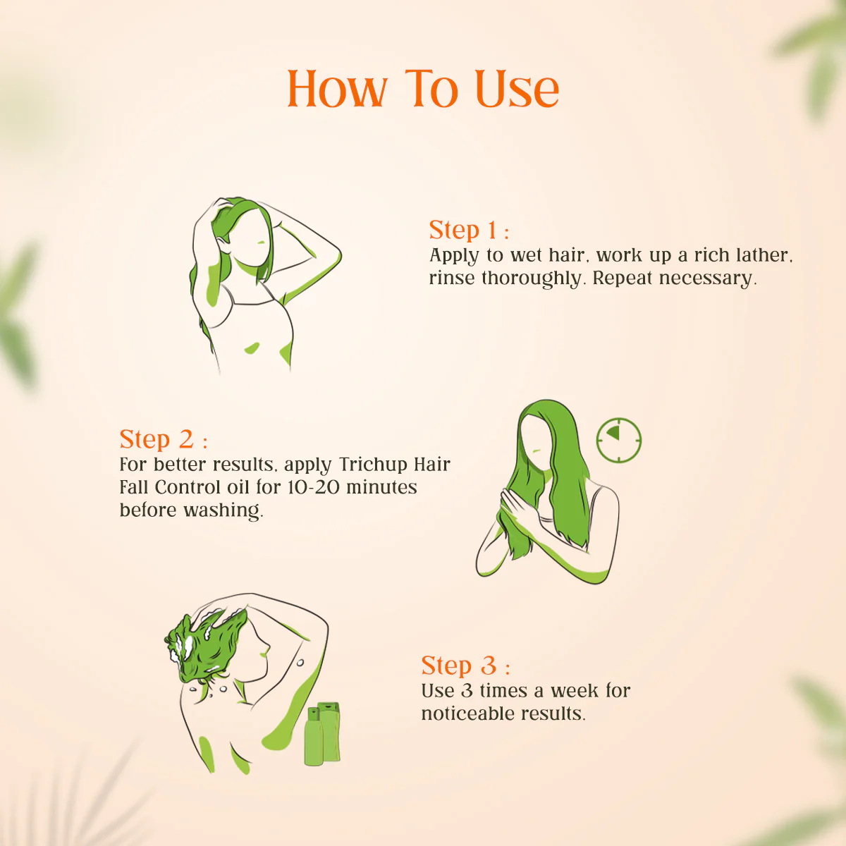 Trichup Hair Fall Control Shampoo & Cream - Enriched with Amla, Bhringraj & Licorice - Helps to Reduce Hair Fall & Strengthens Your Hair follicles - Image 8