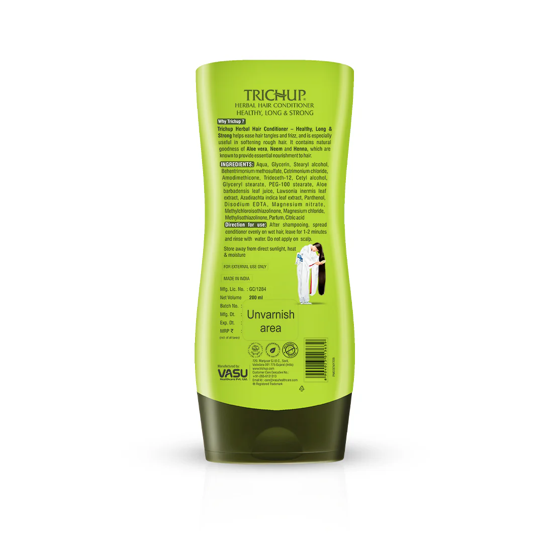 Trichup Healthy Long & Strong Conditioner - Enriched with Neem, Aloe vera & Henna - With Anti Frizz & Detangling Property - Effectively Soften Rough Hair - Image 6