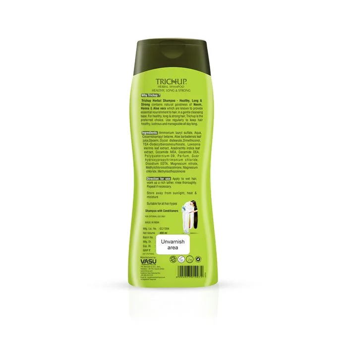 Trichup Healthy Long & Strong Natural Shampoo - Enriched Aloe Vera, Neem & Henna - Provides Essential Nutrients & Strengthen Your Hair Beyond all Expectations - Image 12