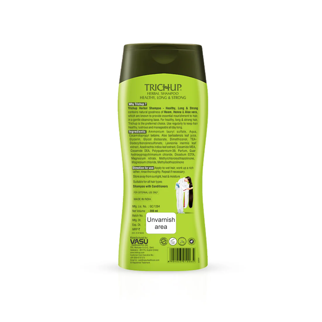 Trichup Healthy Long & Strong Natural Shampoo - Enriched Aloe Vera, Neem & Henna - Provides Essential Nutrients & Strengthen Your Hair Beyond all Expectations - Image 6