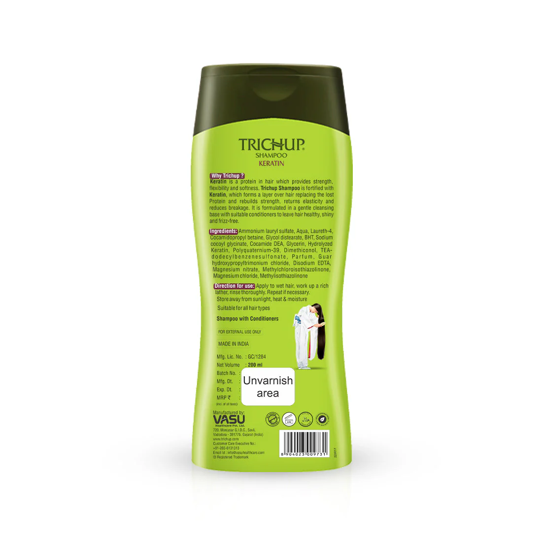 Trichup Keratin Hair Shampoo - For Damaged Hair Repair - Rebuild Strength, Returns Elasticity & Reduces Breakage - Get Healthy, Shiny and Frizz-free Hair - 200ml (Pack of 2) - Image 6
