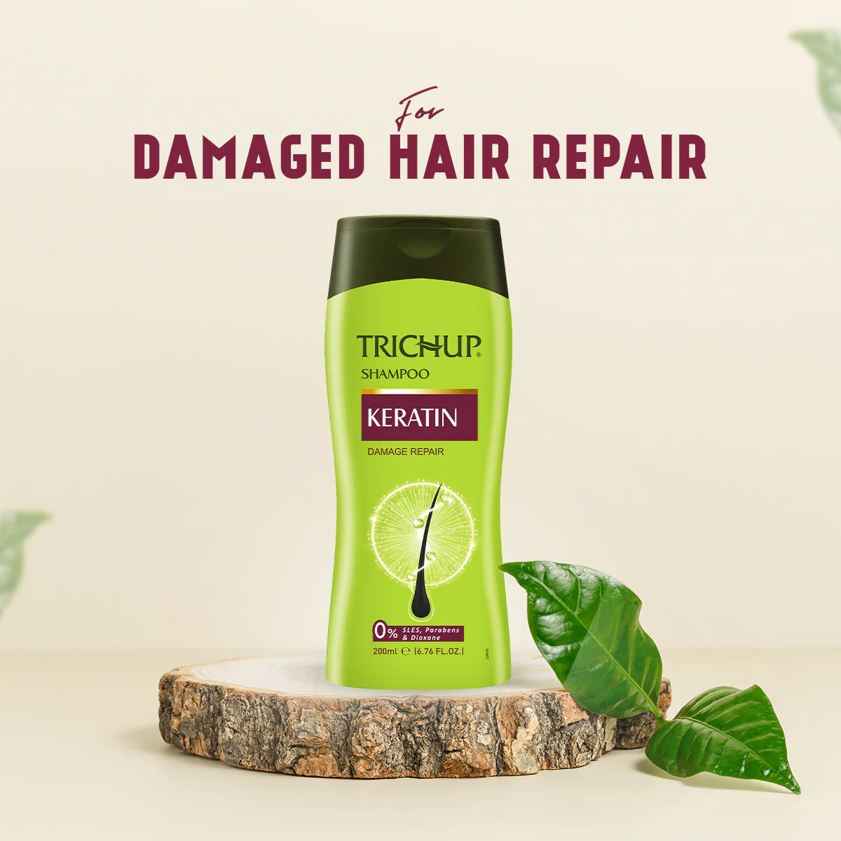 Trichup Keratin Hair Shampoo - For Damaged Hair Repair - Rebuild Strength, Returns Elasticity & Reduces Breakage - Get Healthy, Shiny and Frizz-free Hair - Image 3