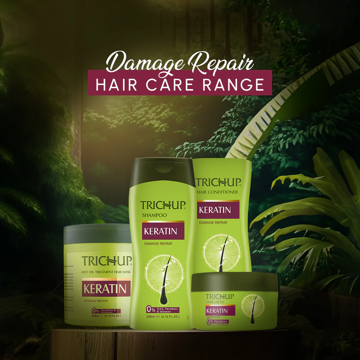 Trichup Keratin Hair Shampoo - For Damaged Hair Repair - Rebuild Strength, Returns Elasticity & Reduces Breakage - Get Healthy, Shiny and Frizz-free Hair - Image 7