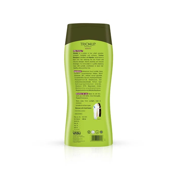 Trichup Keratin Hair Shampoo - For Damaged Hair Repair - Rebuild Strength, Returns Elasticity & Reduces Breakage - Get Healthy, Shiny and Frizz-free Hair - Image 9