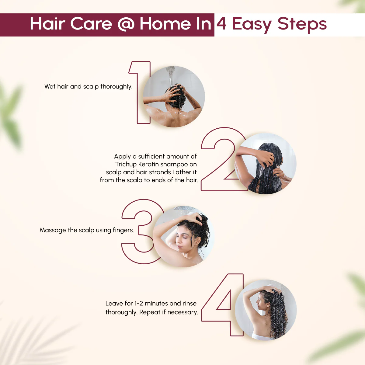 Trichup Keratin Shampoo, Conditioner & Hair Cream - Fortified with Keratin Protein - Repair Damaged Hair, Rebuild the Strength & Reduce Breakage of Your Hair - Image 6