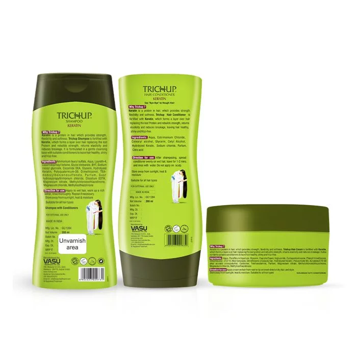 Trichup Keratin Shampoo, Conditioner & Hair Cream - Fortified with Keratin Protein - Repair Damaged Hair, Rebuild the Strength & Reduce Breakage of Your Hair - Image 9