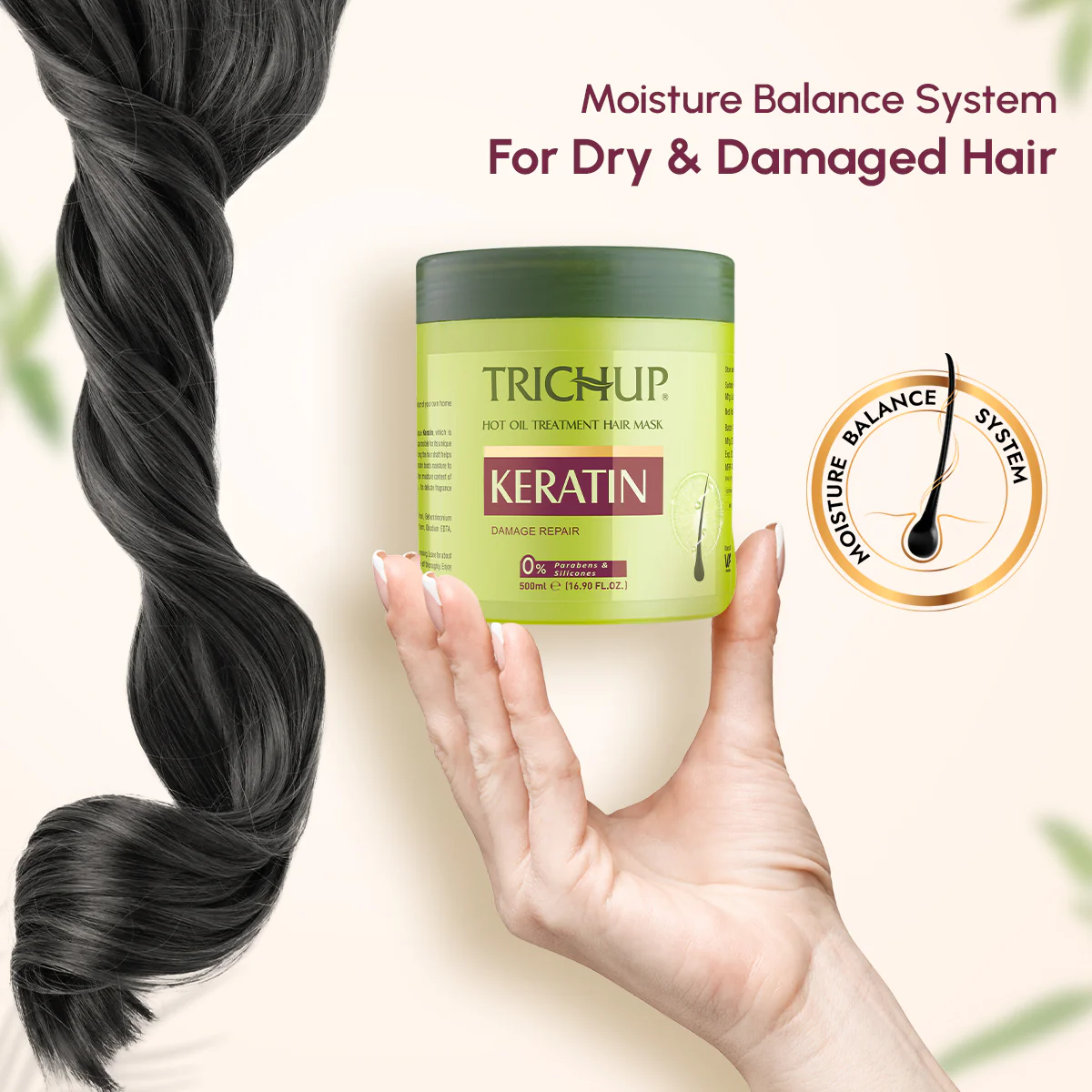 Trichup Keratin Shampoo & Hair Mask - Damaged Hair Repair With Keratin - Retains Moisture, Gets Rid of Split Ends - Improves Shine & Manageability of Your Hair - Image 7