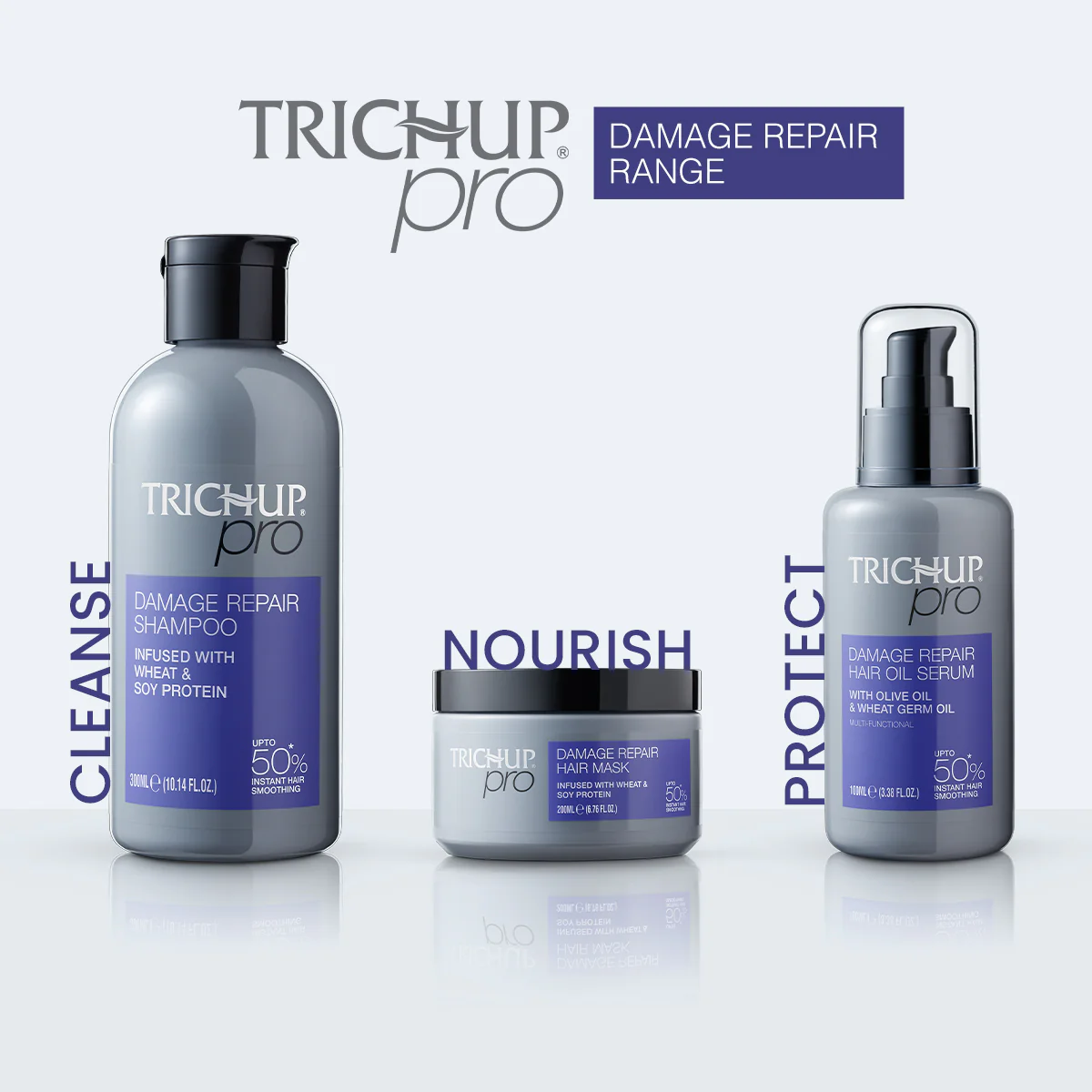 Trichup Pro Damage Repair & Instant Smoothing Hair Care Combo for Dry Frizzy Hair (Set of 2)- Hair Oil Serum 100 ml + Hair Mask 200 ml | Control Breakage, Damage Protection | Reduce Split Ends - Image 16