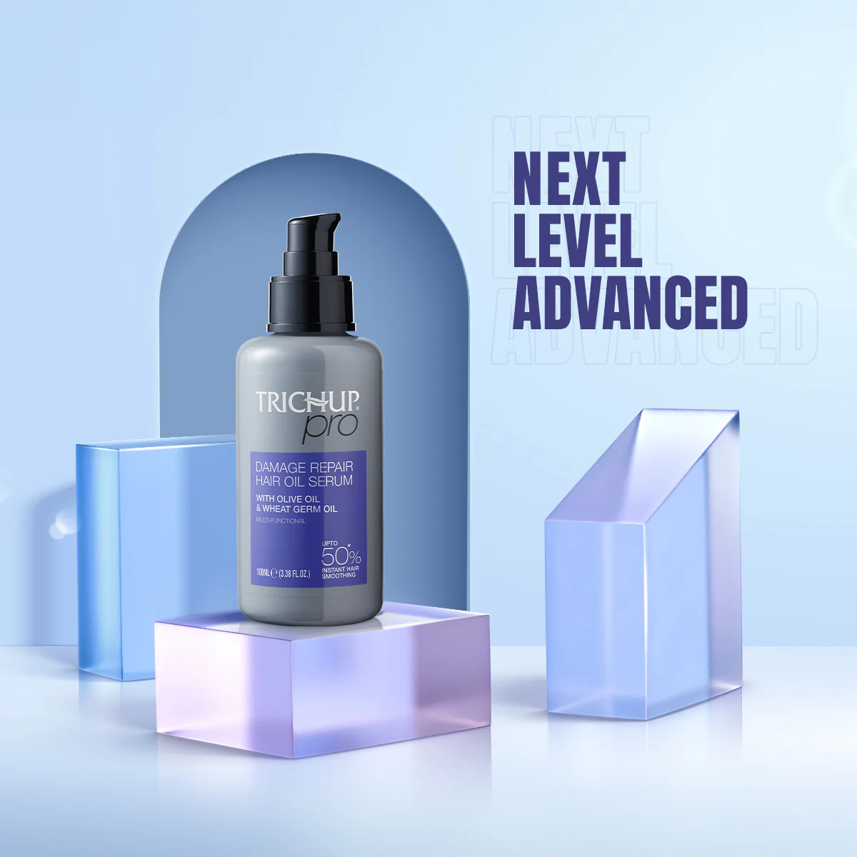 Trichup Pro Damage Repair & Instant Smoothing Hair Care Combo for Dry Frizzy Hair (Set of 2) - Shampoo 300 ml + Hair Oil Serum 100 ml | Improves Texture, Manageability | Control Breakage | Nourishment - Image 9