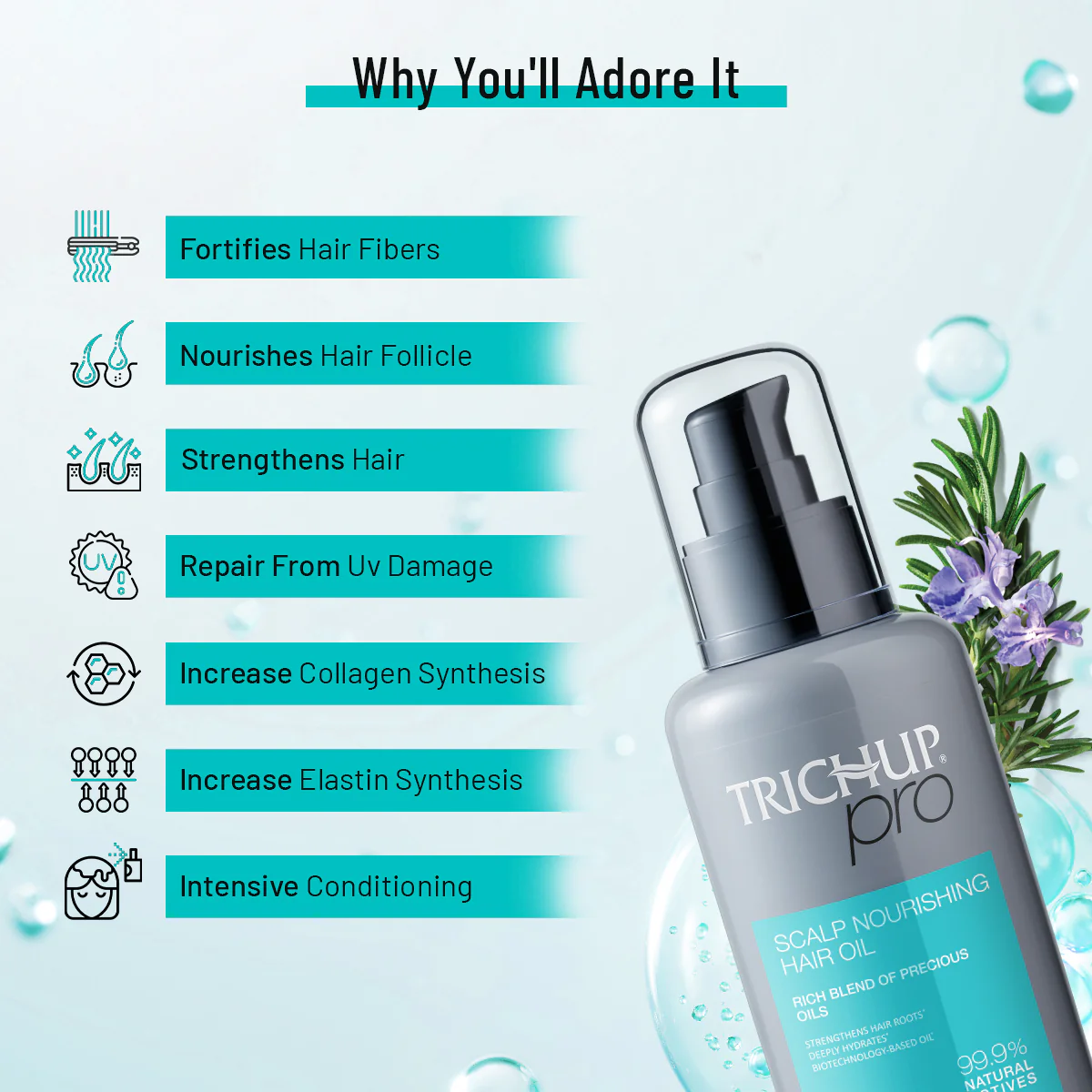 Trichup Pro Damage Repair & Instant Smoothing Hair Care Kit for Dry Frizzy Hair (Set of 3)- Shampoo 300 ml + Scalp Oil 100 ml + Hair Mask 200 ml - Image 4