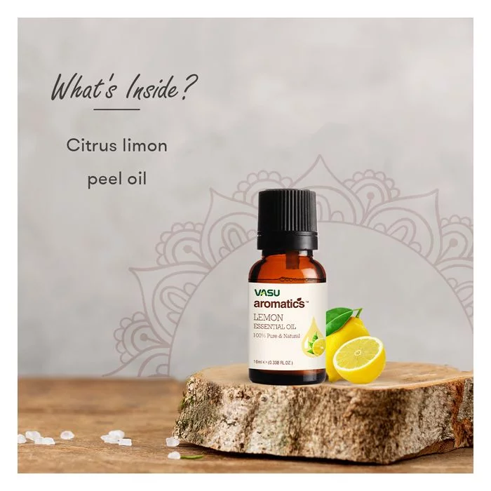 Vasu Aromatics Lemon Essential Oil - 100% Pure and Natural - Image 3