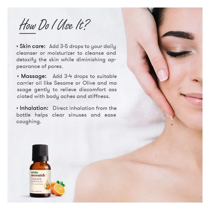 Vasu Aromatics Orange Essential Oil - 100% Pure and Natural - Image 4