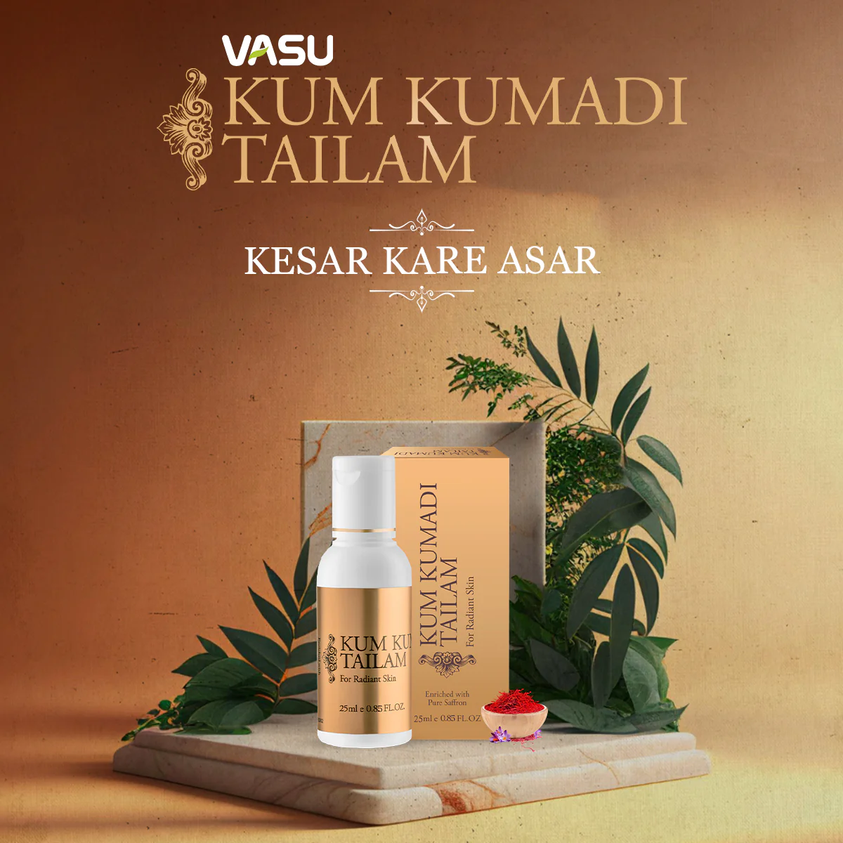 Vasu Kumkumadi Tailam - Enriched with 14 Powerful Herbs & Processed with Sesame Oil & Milk - For Natural Skin Glow - 100% Ayurvedic Oil For Young & Radiant Skin - Image 11