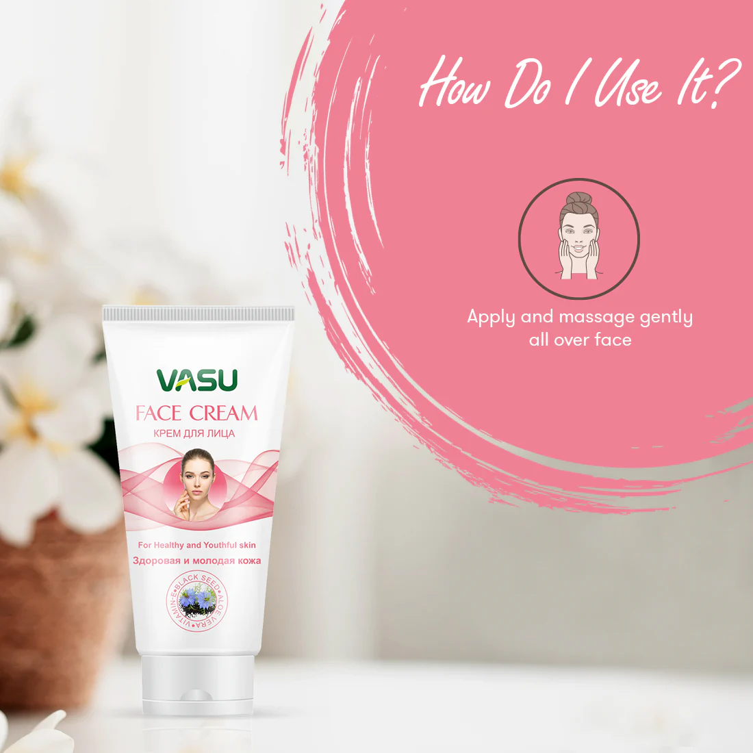 Vasu Naturals Face & Hand Cream - Enriched with Green Tea, Black Seed, Almond & Olive Oil - Soothes & Moisturizes Your Dry Skin and Promotes Healthy & Youthful Skin - Image 6