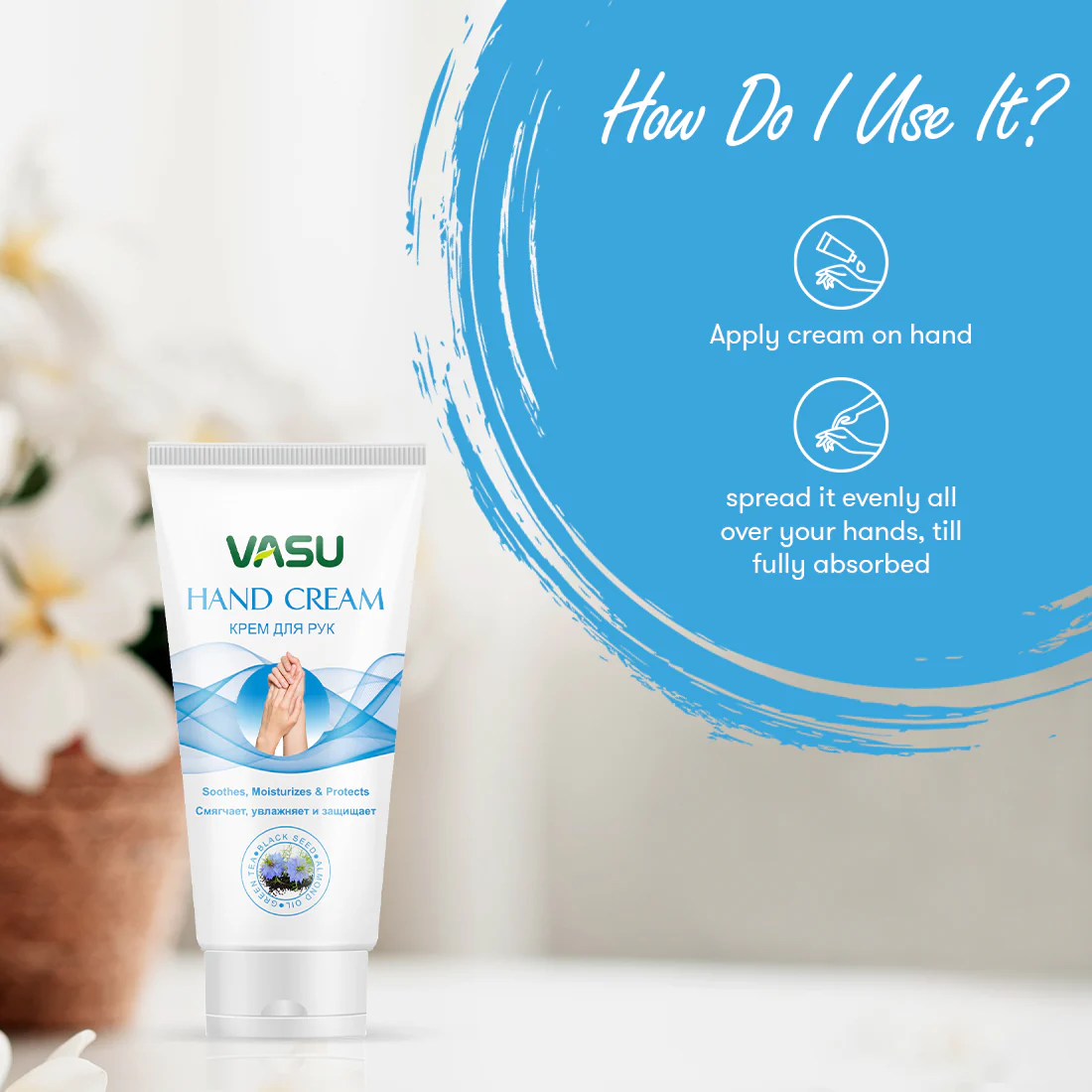 Vasu Naturals Face & Hand Cream - Enriched with Green Tea, Black Seed, Almond & Olive Oil - Soothes & Moisturizes Your Dry Skin and Promotes Healthy & Youthful Skin - Image 7