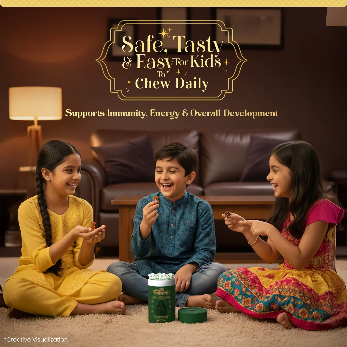 Vasu Super Gummies For Kids – Supports Immunity, Energy & Overall Development – Natural Strawberry (60 Gummies) – Made with Kesar, Moringa, Brahmi & Shankhpushpi - Image 5