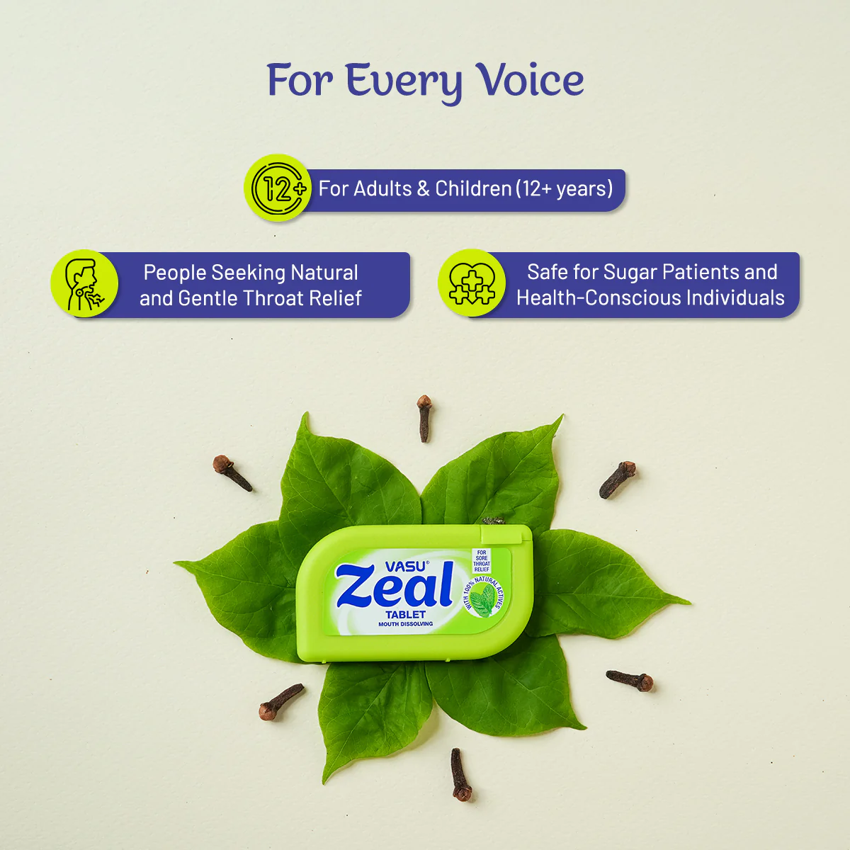 VASU Zeal Tablet - Ayurvedic Mouth Dissolving Tablets For Sore Throat Relief (Pack of 6) - Image 8